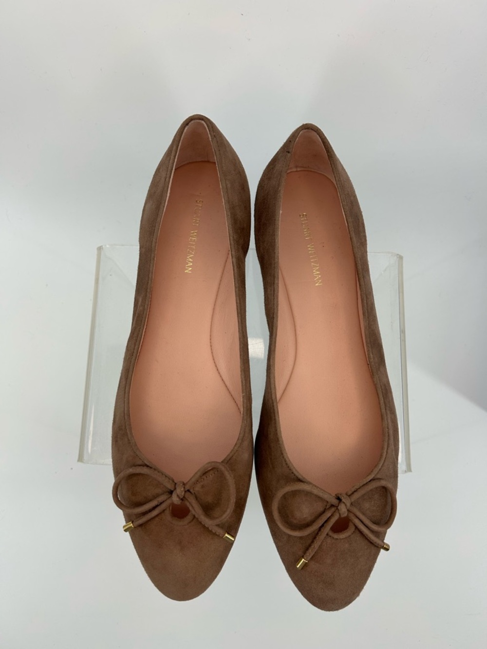 Stuart Weitzman Gabby Taupe Suede flat - 9 Narrow - Picture 4 of 6